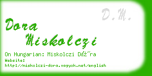 dora miskolczi business card